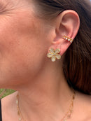Boucles d’oreilles Fleur Scintillante