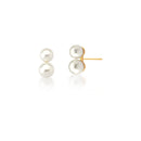 Boucles d’oreilles à deux perles shell