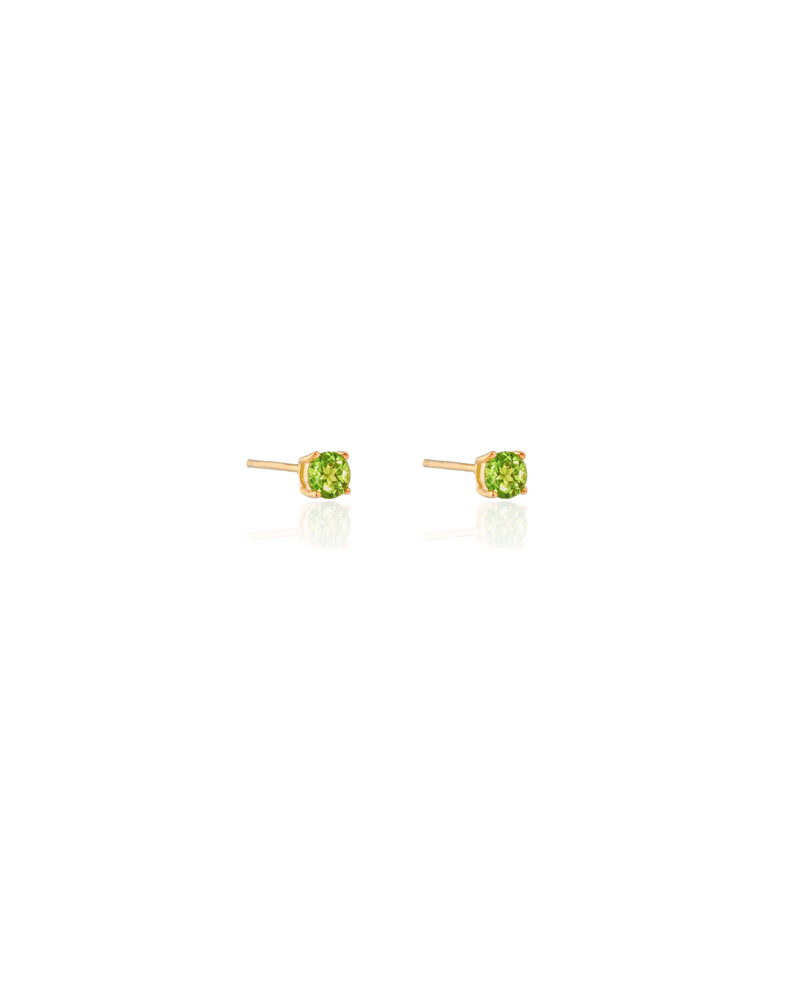 Brinco Ponto de Luz Green Light 4 mm Banhado a Ouro 18K