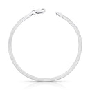 Bracelet en maille laminée lisse – Plaqué rhodium