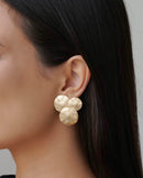 18K Gold Plated Satin Organic Earrings