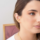 Sleek X-Shaped Gold Plated Ear Cuff