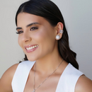 White Rhodium Plated Zirconia Pavé Dual-Band Ear Cuff