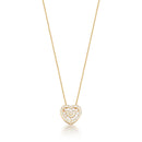 Collier avec pendentif cœur serti de zirconias