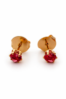 Boucles d’oreilles petit cœur rose plaquées or 18K