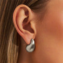 Boucles d’oreilles goutte courbée lisse – Petit format