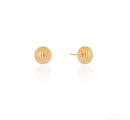 Textured Half Ball Earring 1 cm 18K Gold Plated