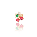 Faux piercing cerises plaqué or 18k