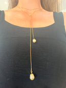 Collier Cravate Perle Élégance