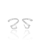 Plain White Rhodium Ear Cuff