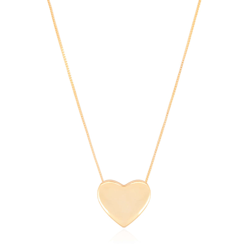 Venetian Smooth Heart Choker 18K Gold Plated