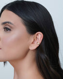 Smooth Detailed Fake Piercing 18K Gold Plated