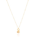 Necklace Details Round Pendant Light Point 18K Gold Plated