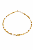 Bracelet maillons allongés plaqué or 18k