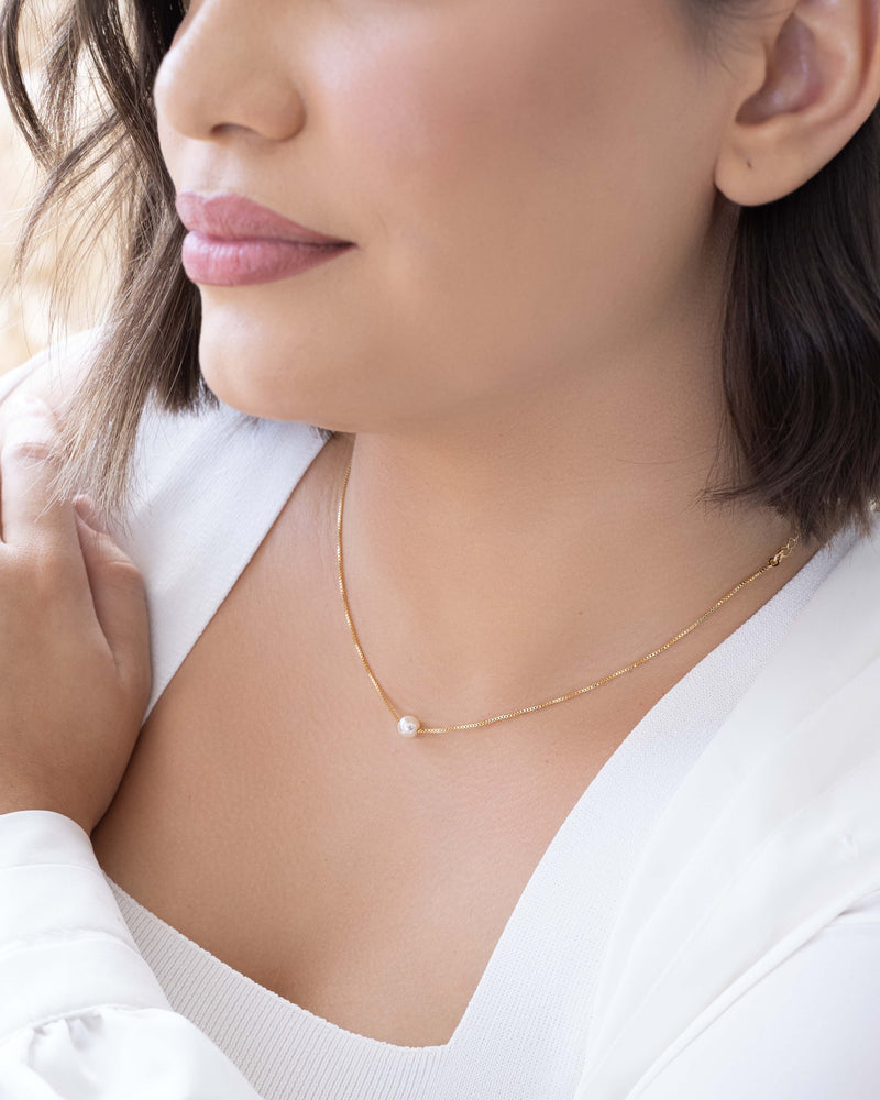 Venetian Pearl Choker 6 mm 18K Gold Plated