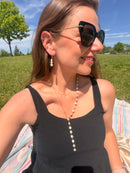Collier Cravate Perles Baroques