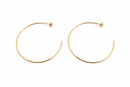 Boucles d’oreilles créoles fines Grand plaquées or 18K
