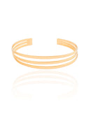 18K Gold Plated Triple Wire Bracelet