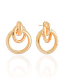 18K Gold Plated Interlaced Hoop Earrings