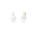 Boucles d’oreilles à deux perles shell