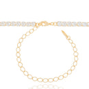 18K Gold Plated Riviera Crystal Choker Necklace