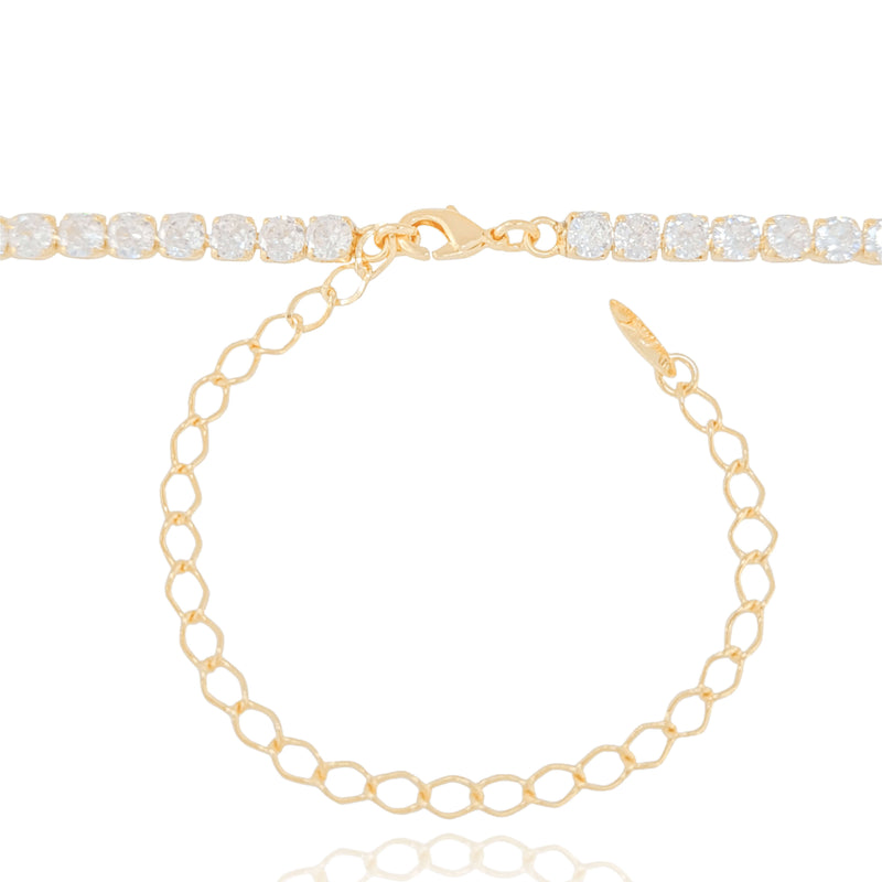 18K Gold Plated Riviera Crystal Choker Necklace