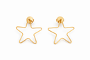 Boucle d’oreille étoile plaqué or 18K