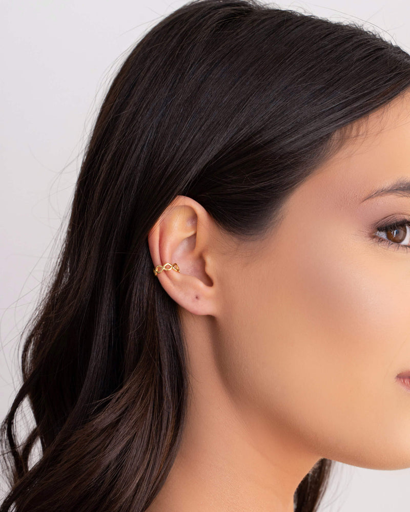 18K Gold Plated Hollow Interlaced Piercing Fake