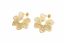 Boucles d’oreilles fleur ajourée – Plaqué or 18K