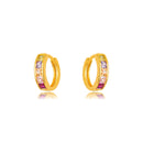 Colorful Hoop Earrings with Fusion Crystals – 18K Gold Plated