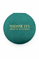 Round velvet jewelry box