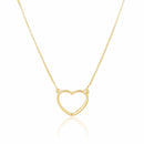 Children's Necklace with Hollow Heart, Smooth, 18K Gold Plated