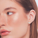 Boucles d'oreilles en pierre de moissanite de 5 mm