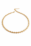Choker fleur plaqué or 18K