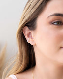 Gold Plated Pearl Accent Ear Cuff