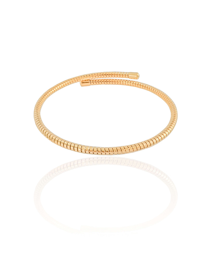 18K Gold Plated Coil Bracelet