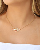 18K Gold Plated Links Heartbeat Necklace daughter - 40 cm