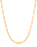 18K Gold Plated 5mm Thick Mesh Ribbon Necklace
