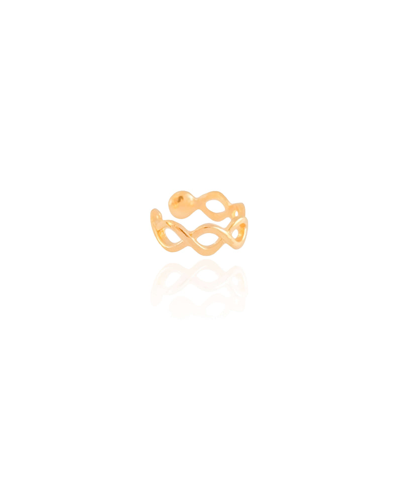 18K Gold Plated Hollow Interlaced Piercing Fake