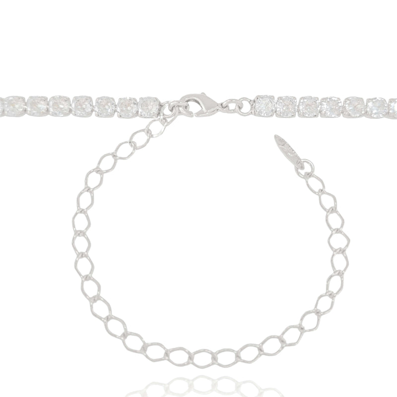Riviera Crystal Choker in White Rhodium