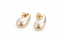 Boucle d'oreille pendante en perle plaquée or 18k grand