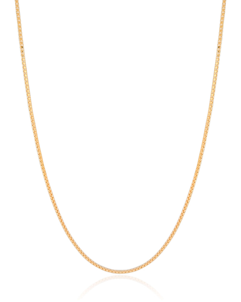 18K Gold Plated 1mm Venetian Chain Necklace