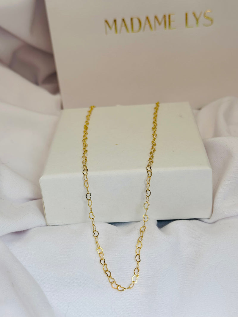 Collier Ras-du-Cou Maillons Cœur