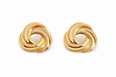Boucles d’oreilles nœud sculptural plaquées or 18K