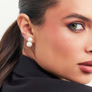 Boucles d’oreilles à deux perles shell