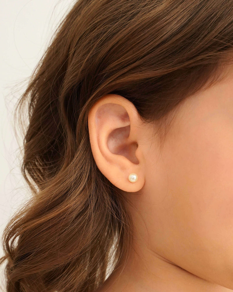 18K Gold Plated Baby Pearl Stud Earrings