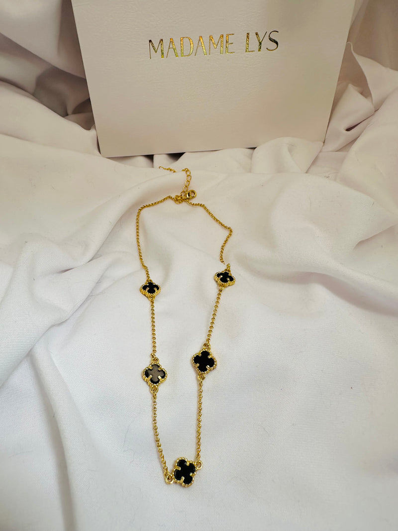 Collier Trèfle Noir