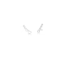Boucles d’oreilles courbées cœurs lisses et ajourés – Argent sterling 925