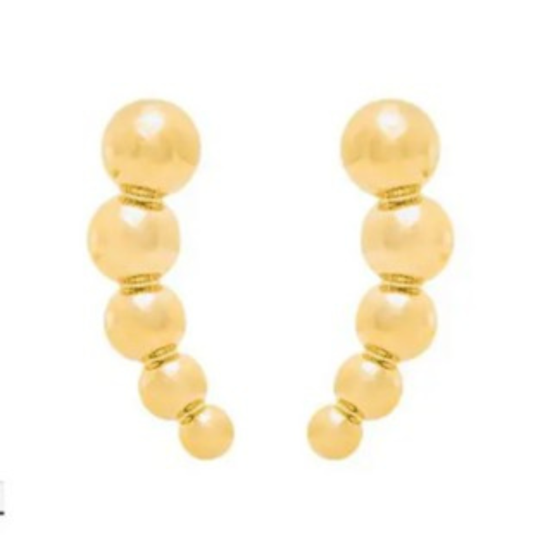 18K Gold Plated Ball Earrings