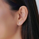 Pet Paw Earring Studded with Crystal 6 mm 18K Gold Plated